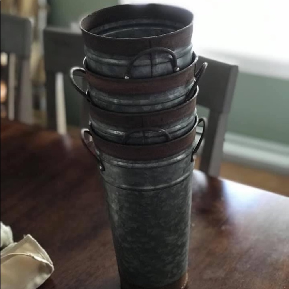 Galvanized Tins Set of 4